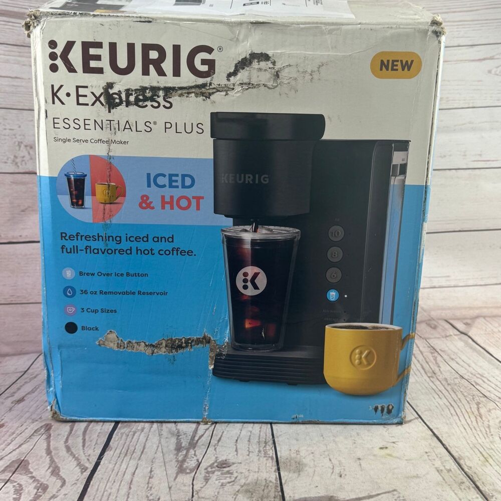 Keurig K Express Essentials Plus Coffee Maker 36 Oz Black Brew Over Ice